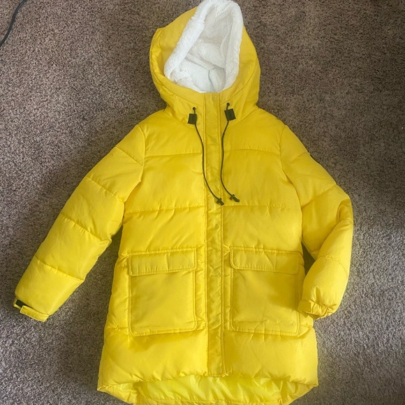 Madden Girl Yellow Puffer Jacket Excellent condition sz. L - Picture 1 of 5